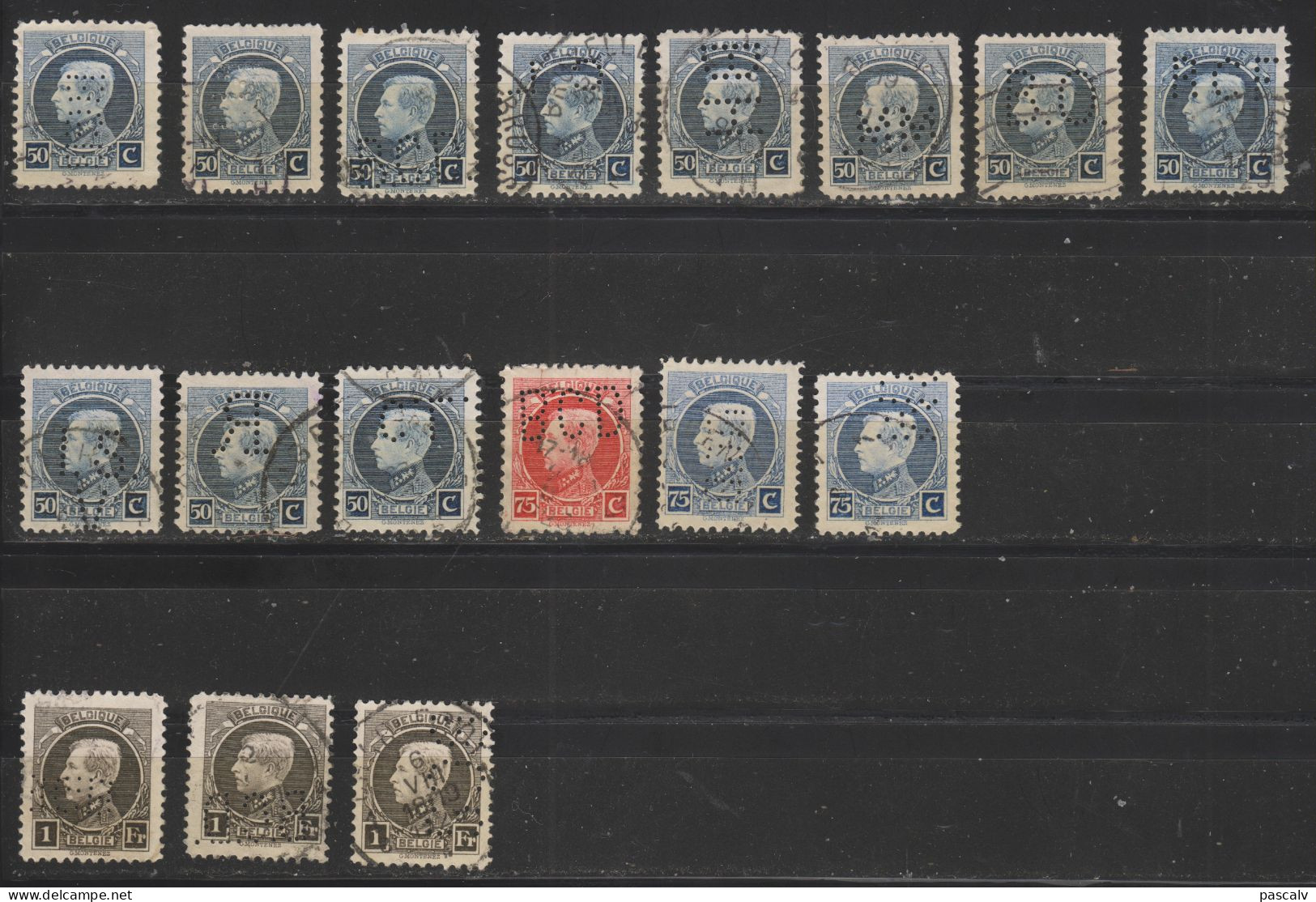 Lot De 17 Petits Montenez Perforés - 1909-34