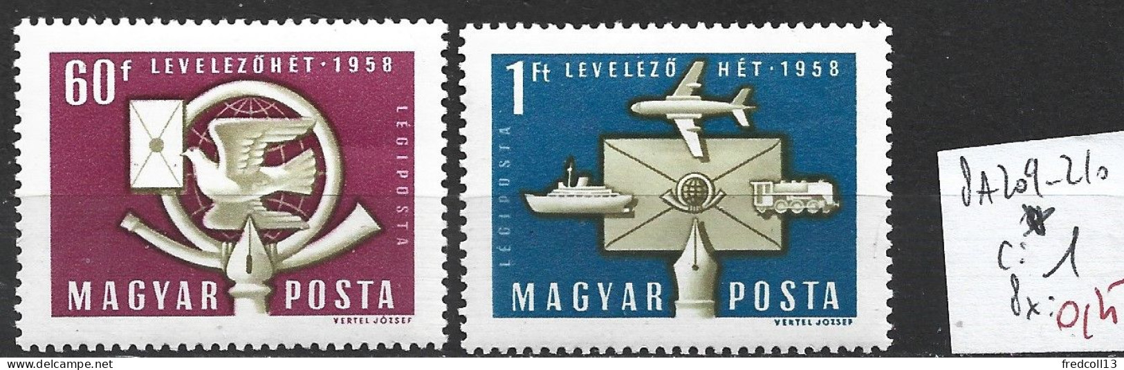 HONGRIE PA 209-10 * Côte 1 € - Unused Stamps