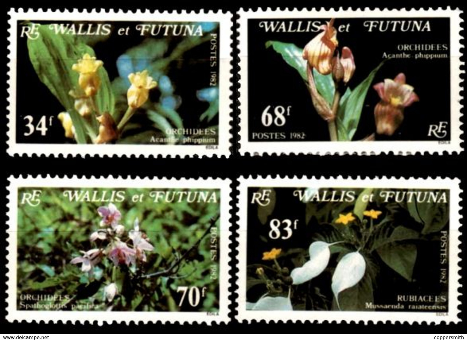 (057) Wallis + Futuna / Flora / Plants / Flowers / Orchids / Orchideen ** / Mnh  Michel 416-419 - Other & Unclassified