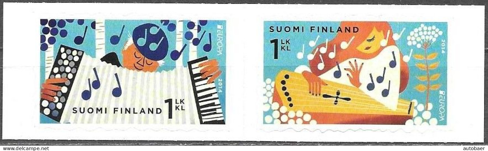 Finland Finnland Finlande Suomi 2014 Europa Cept Music Instruments Michel Nr. 2304-05 MNH ** Postfrisch Neuf - 2014