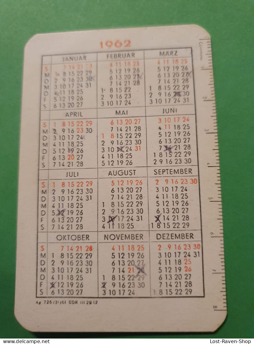Kalender 1962 - Petit Format : 1961-70