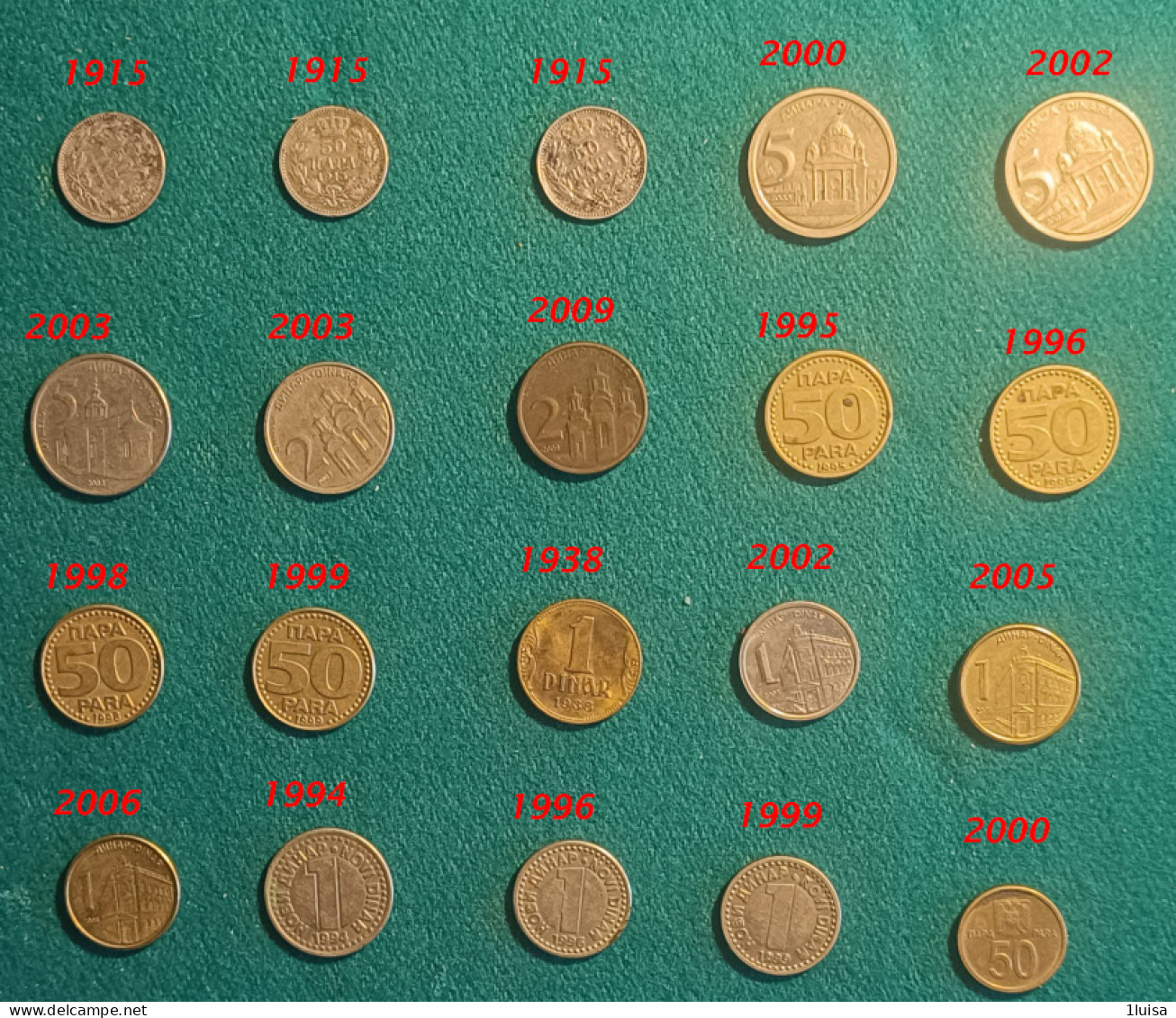 SERBIA 20 Monete Originali Differenti Per Data - Serbie