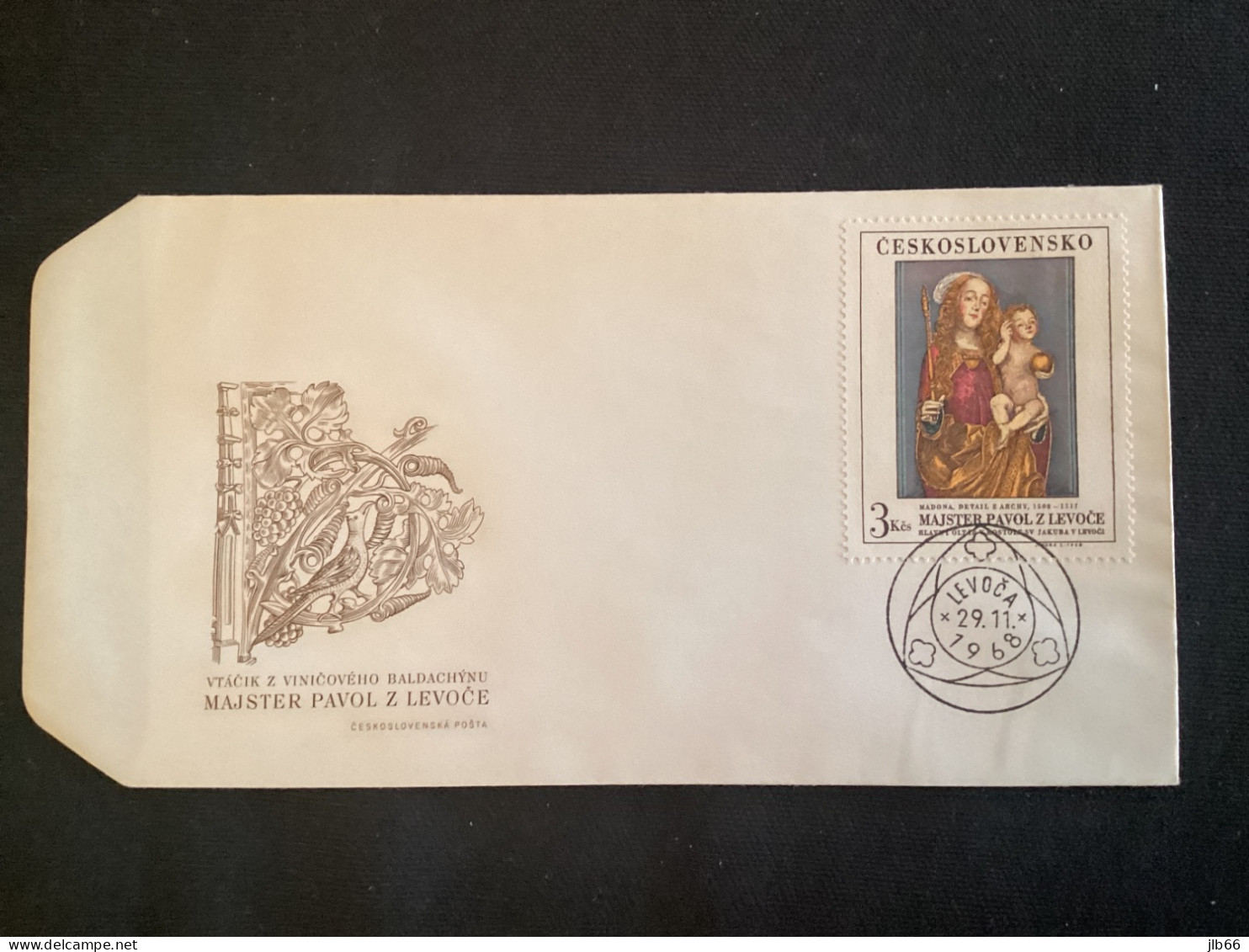 FDC 1968 Art  Yvert 1690 La Vierge Et L’enfant Bois Sculpté Du Maître Pavol De Levoca - FDC