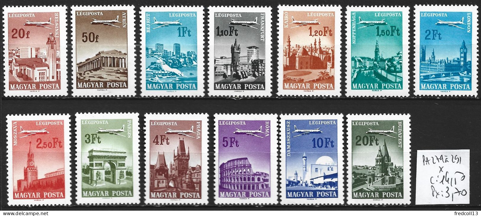 HONGRIE PA 279 à 91 * Côte 14.50 € - Unused Stamps