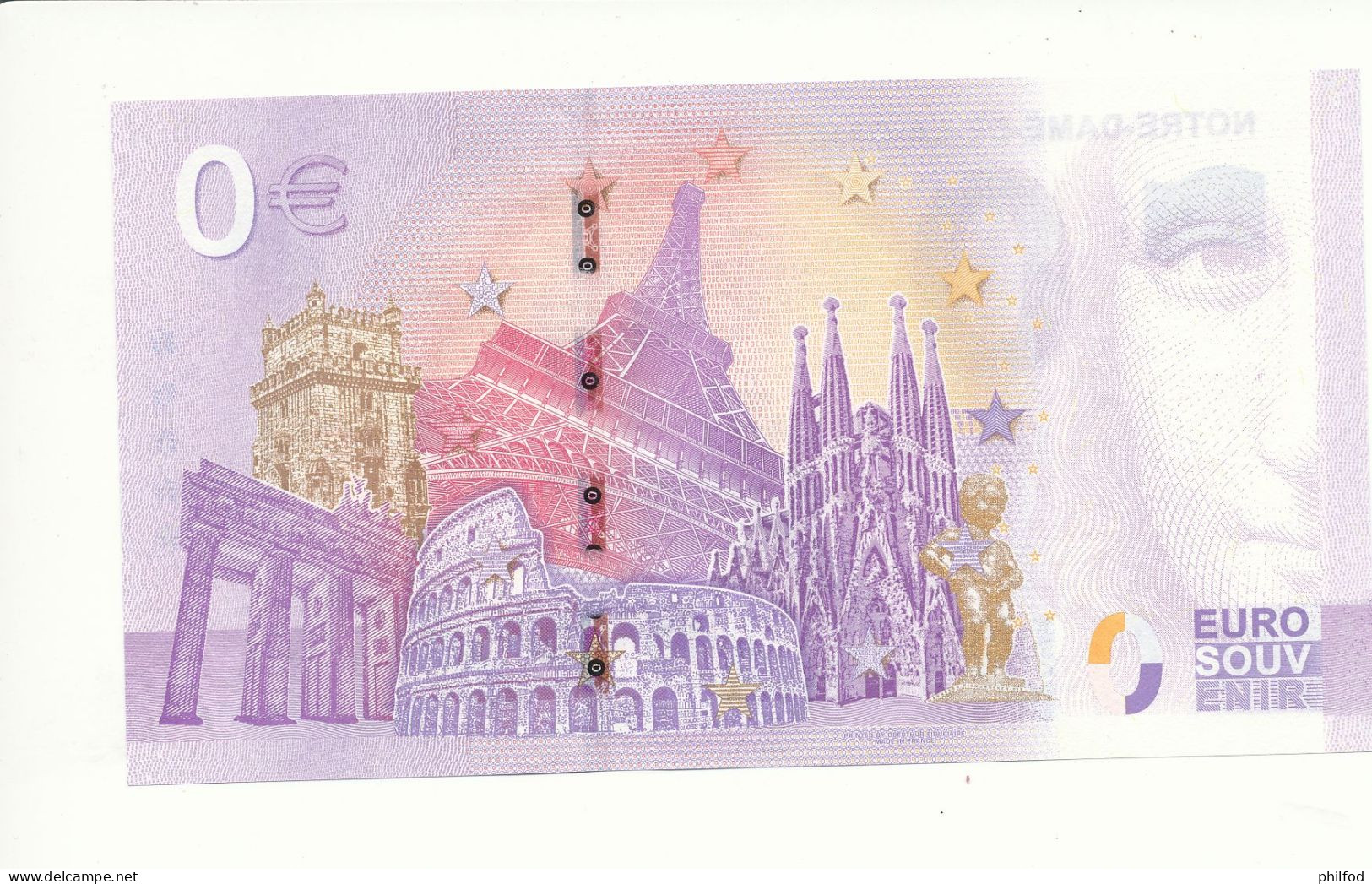 Billet Touristique 0 Euro - NOTRE-DAME-DE-LA-GARDE - UEAA - 2022-4 - N° 15608 - Altri & Non Classificati