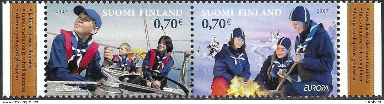 Finland Finnland Finlande Suomi 2007 Europa Cept Scouts Michel Nr. 1847-48 MNH ** Postfrisch Neuf - 2007