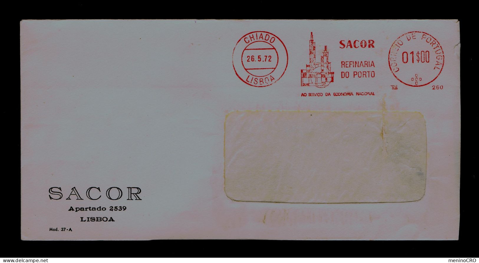 Gc8297 PORTUGAL EMA "SACOR Porto's Refinery Oil" Pétrole At The Service Of The National Economy Publicitary Cover Mailed - Oil