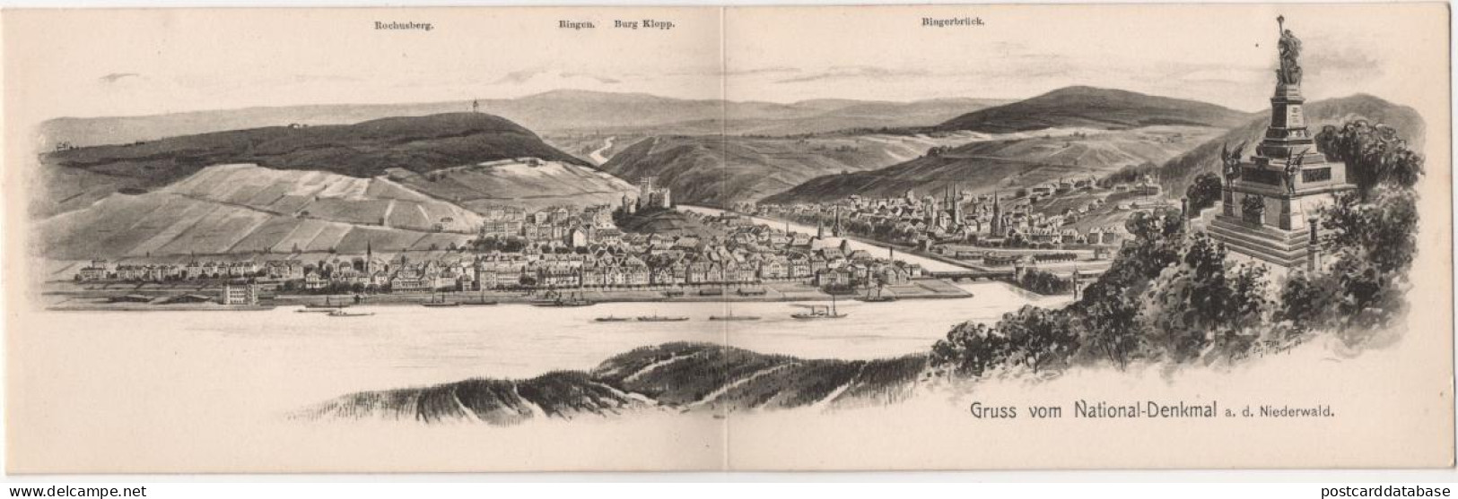 Gruss Vom National-Denkmal A. D. Niederwald - & Panorama - Hornberg