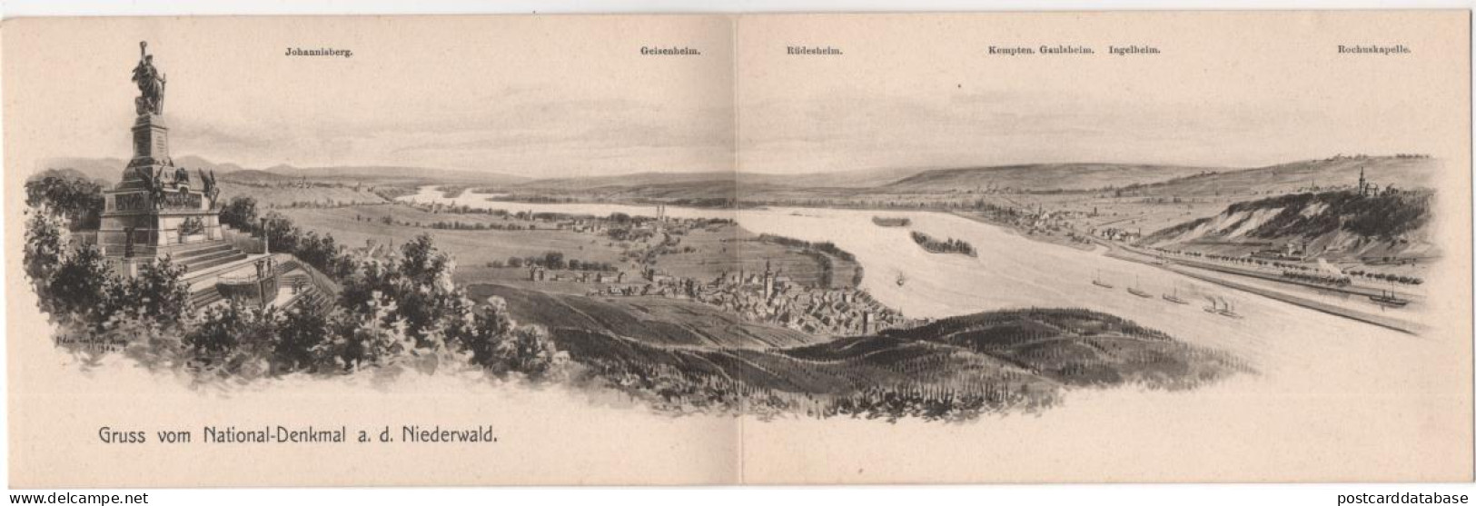 Gruss Vom National-Denkmal A. D. Niederwald - & Panorama - Hornberg