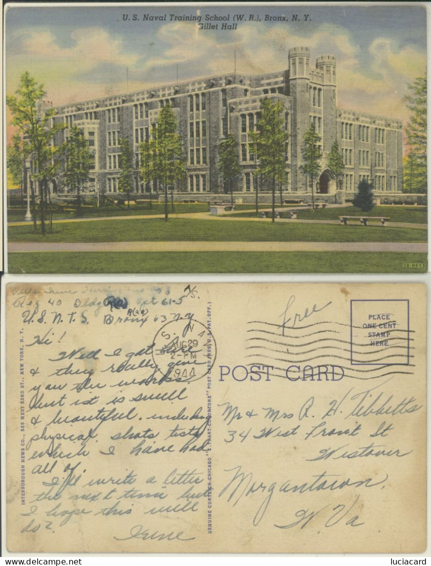 NEW YORK -BRONX -U. S. NAVAL TRAINING SCHOOL -GILLET HALL - Bronx