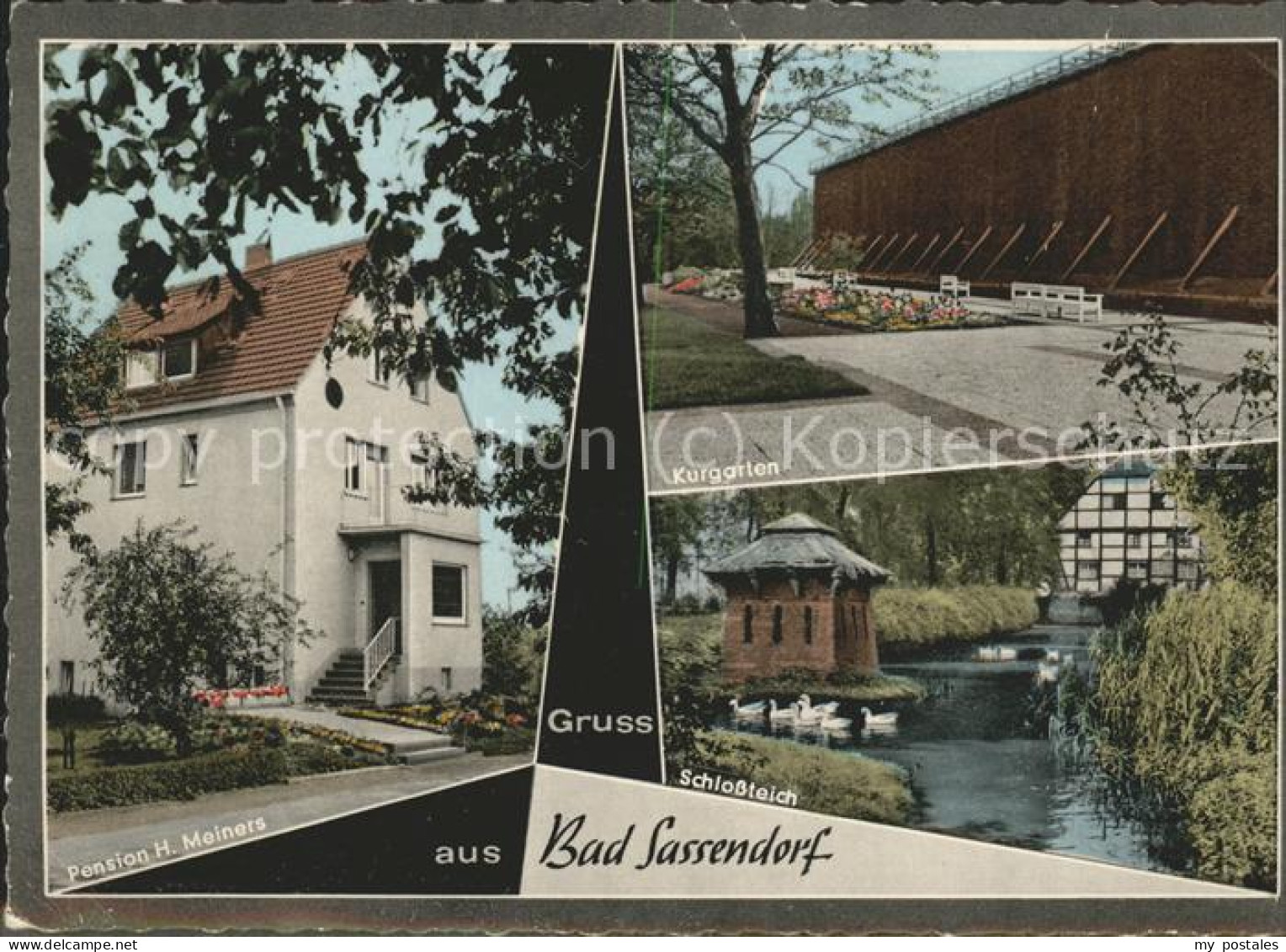 41500417 Bad Sassendorf Kurgarten Schlossteich Pension H. Meiners Bad Sassendorf - Bad Sassendorf