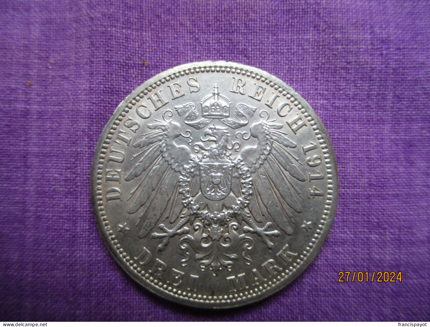 3 Mark Anhalt Dessau 1914 - 2, 3 & 5 Mark Plata