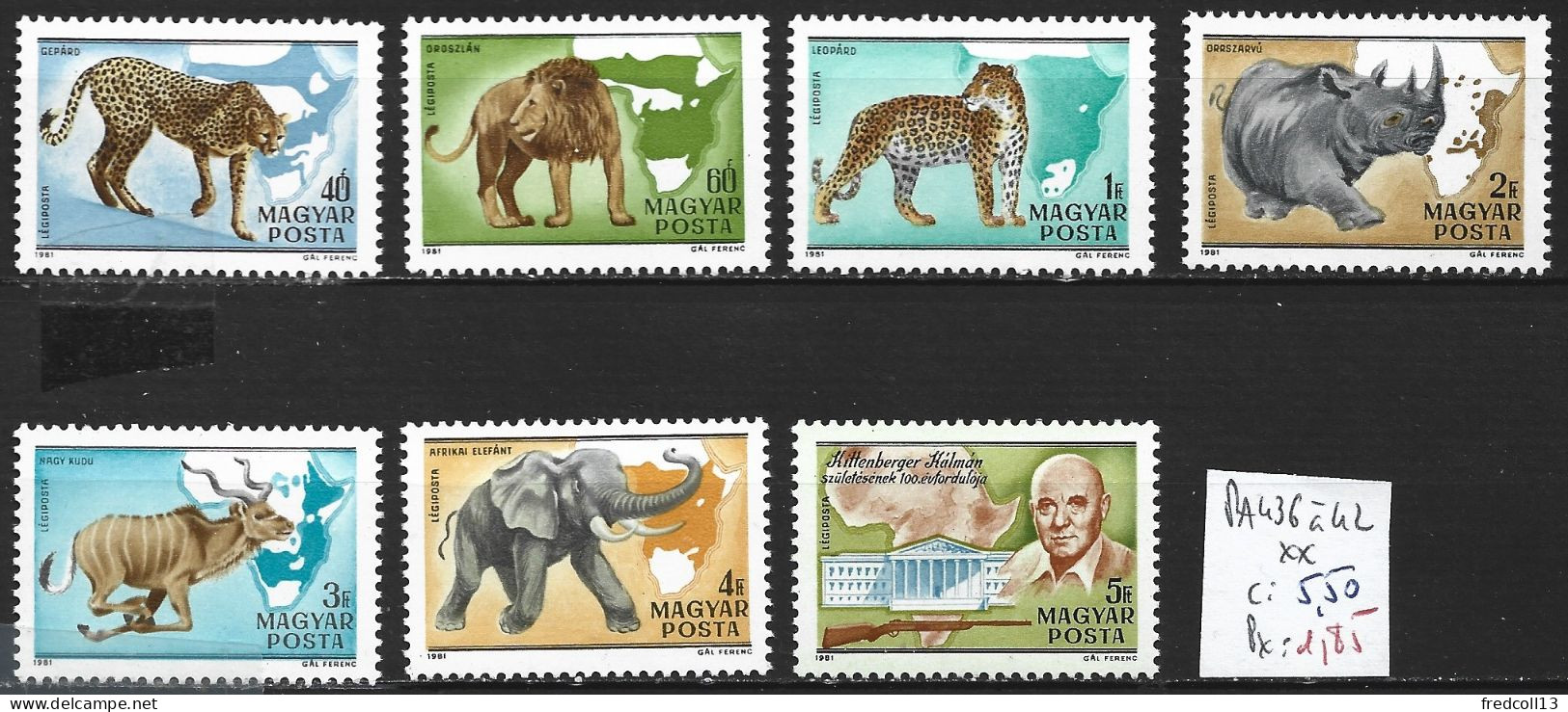 HONGRIE PA 436 à 42 ** Côte 5.50 € - Unused Stamps