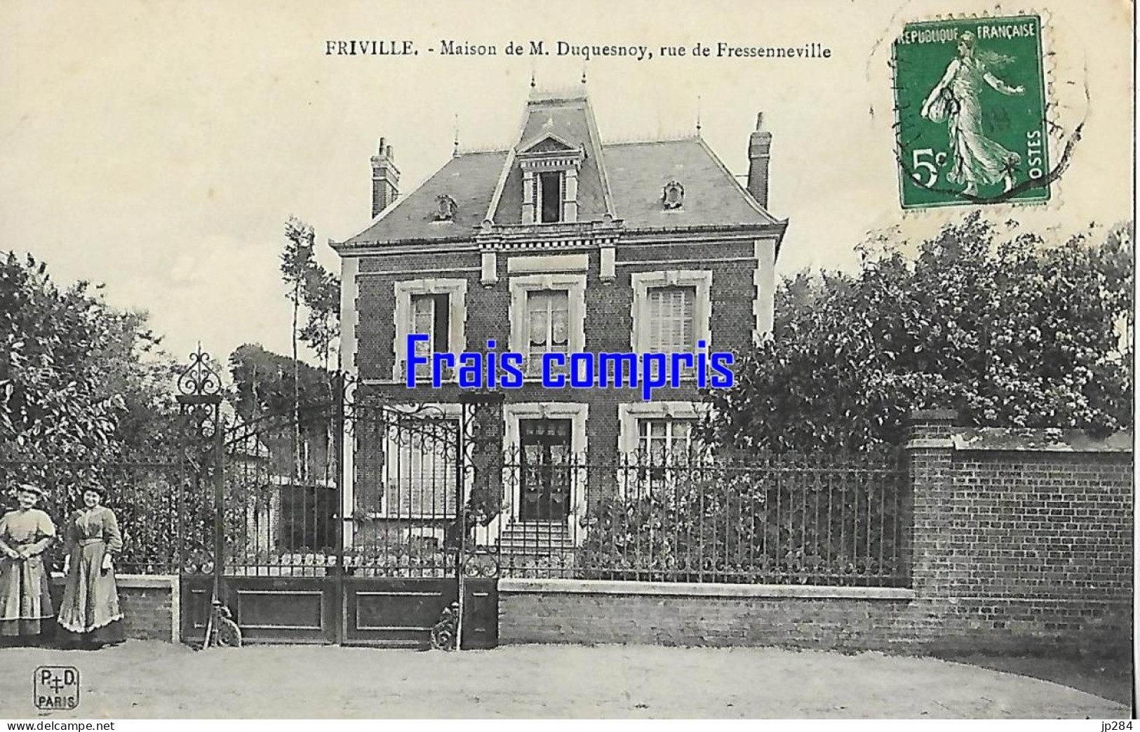 80 - Friville - Maison De M. Duquesnoy, Rue De Fressenneville - Friville Escarbotin