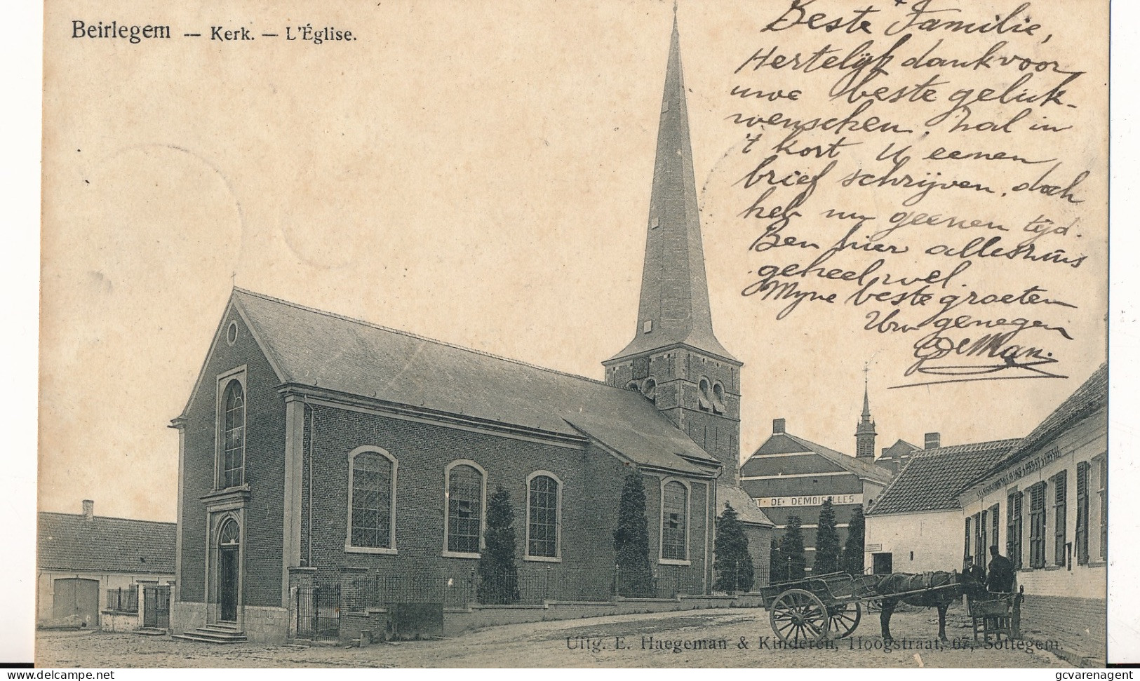 BEIRLEGEM  KERK L'EGLISE         2 SCANS - Zwalm