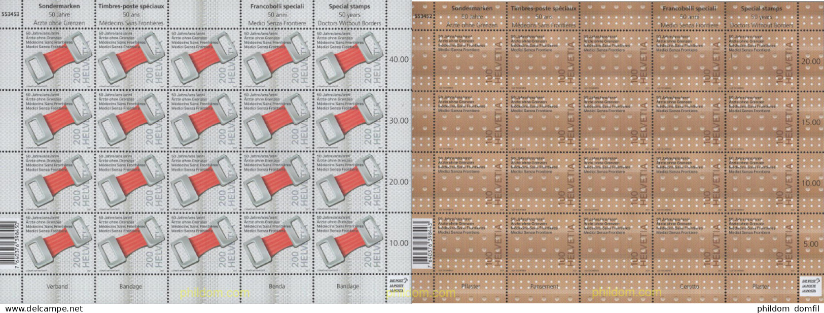 661944 MNH SUIZA 2021 50 AÑOS DE MEDICOS SIN FRONTERAS - Nuovi