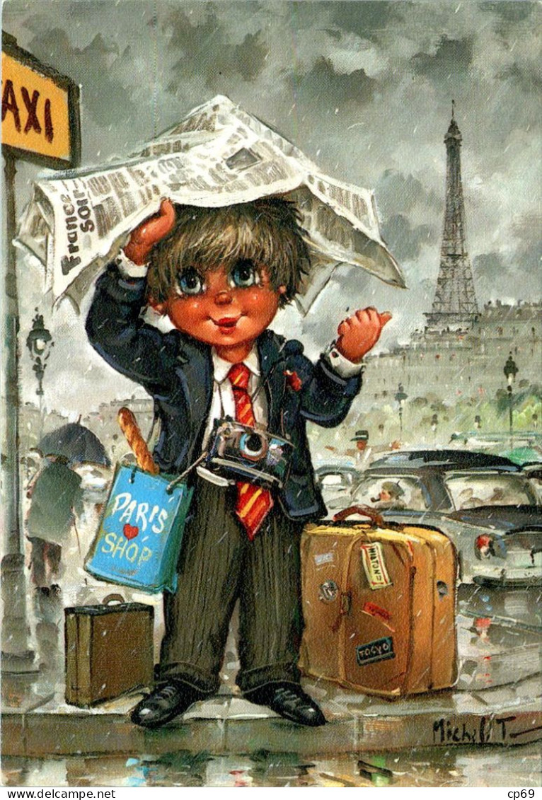 Michel Thomas Tour Eiffel Paris Journal Newspaper Enfant Child Bambino 子供 - C/100 - N°133 - TB.Etat - Thomas