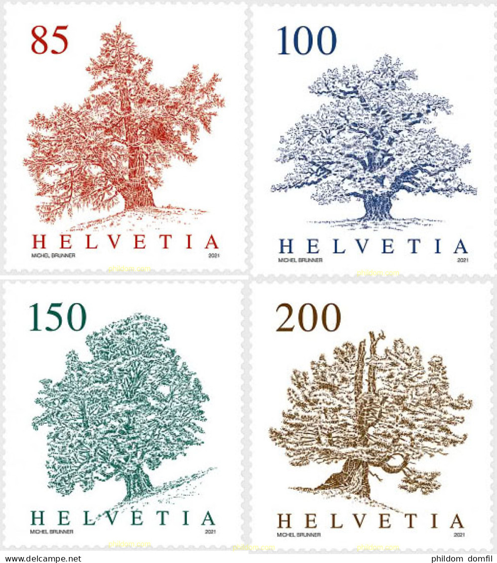 661960 MNH SUIZA 2021 ARBOLES - Nuevos