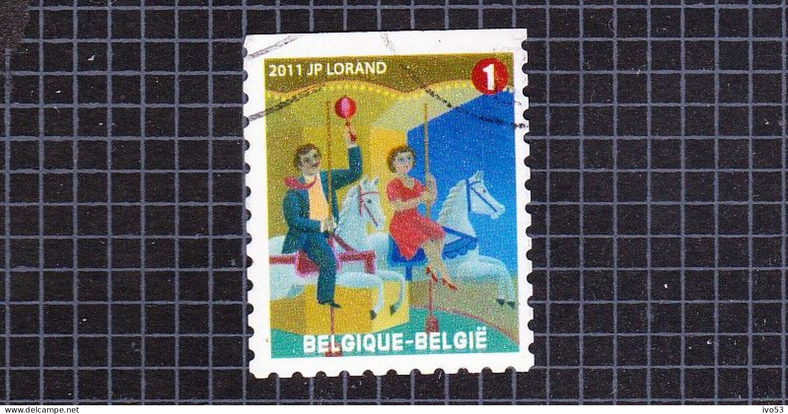 2011 Nr 4117 Gestempeld,zegel Uit Boekje B121.De Foor / La Foire. - Used Stamps