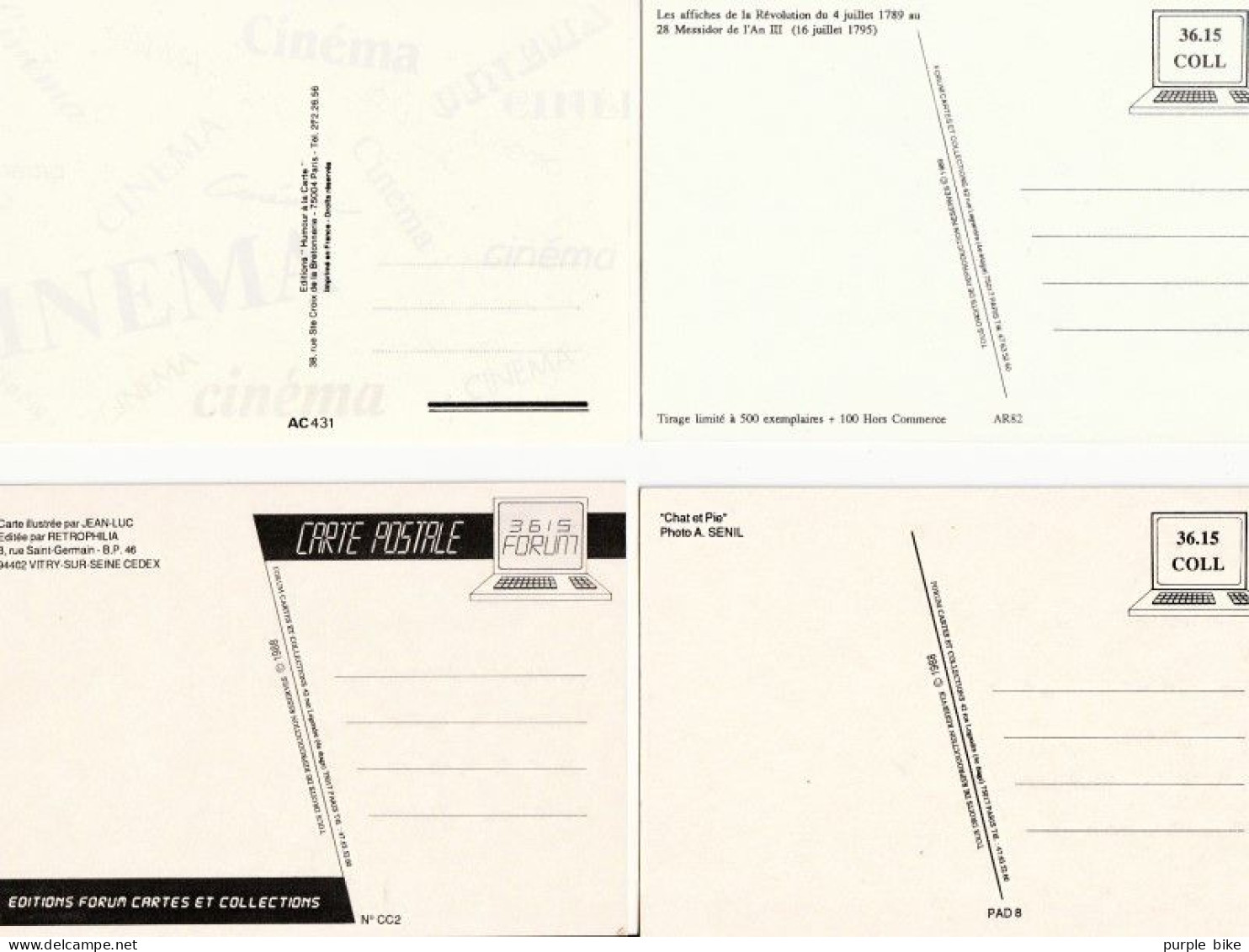 CARTES PULICITAIRES 110 CartesTrès Bon état Non  écrites CPSM-CM - 100 - 499 Cartes