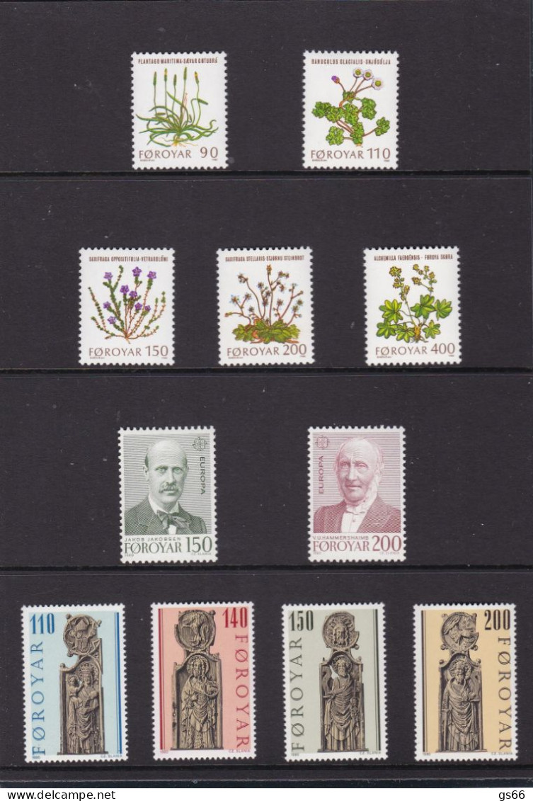 Färöer, 1980, 48/58, MNH **,  Jahreszusammenstellung - Färöer Inseln