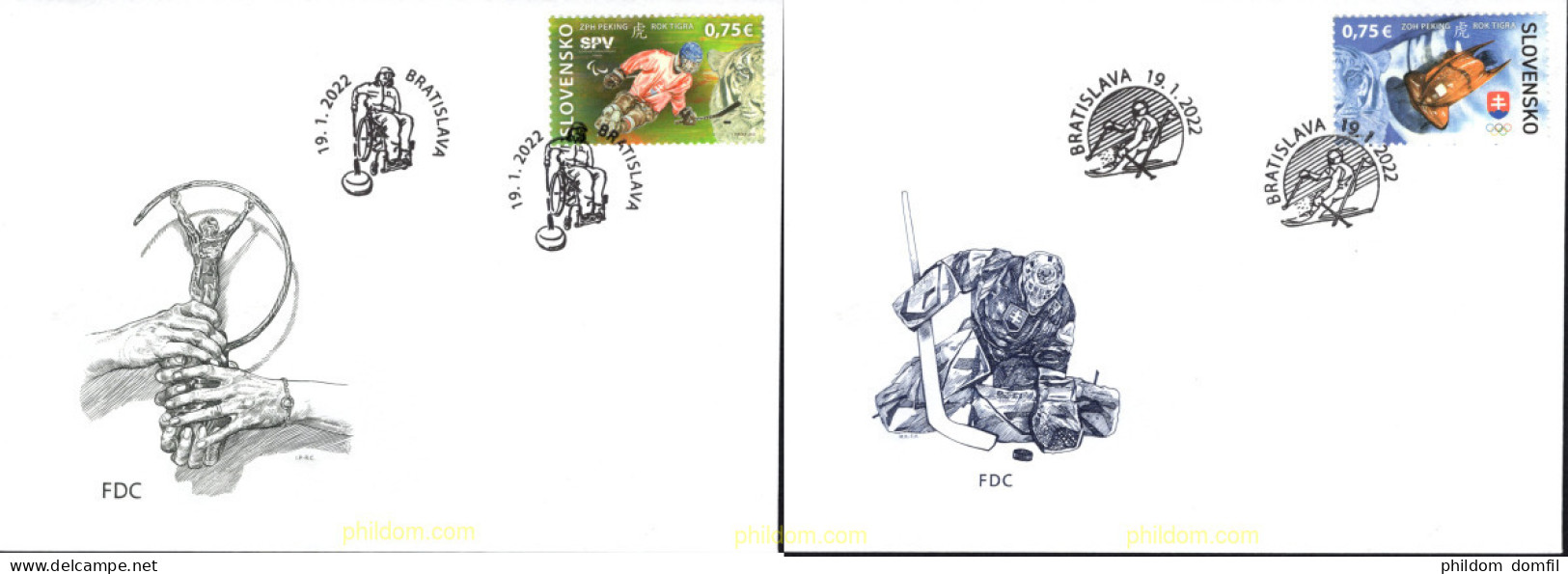 665191 MNH ESLOVAQUIA 2022 24 JUEGOS OLÍMPICOS DE INVIERNO - BEIJING 2022 - Ongebruikt