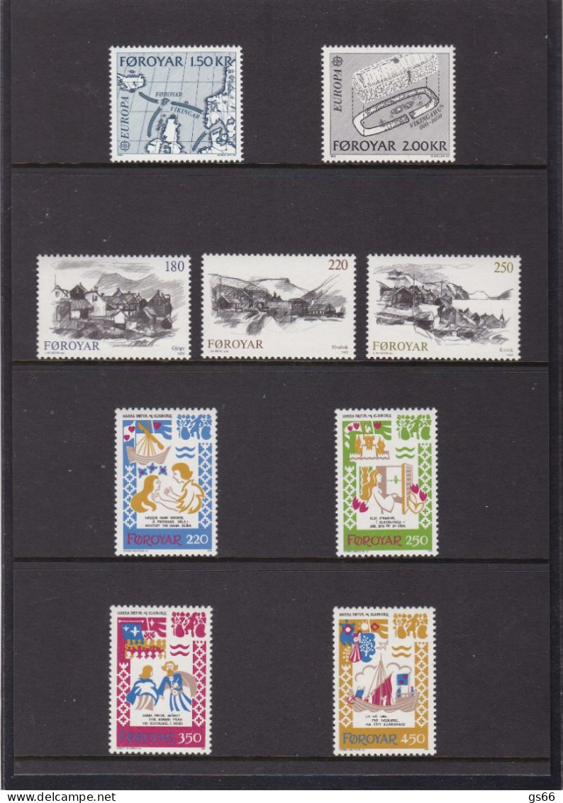 Färöer, 1982, 70/78, MNH **,  Jahreszusammenstellung - Färöer Inseln