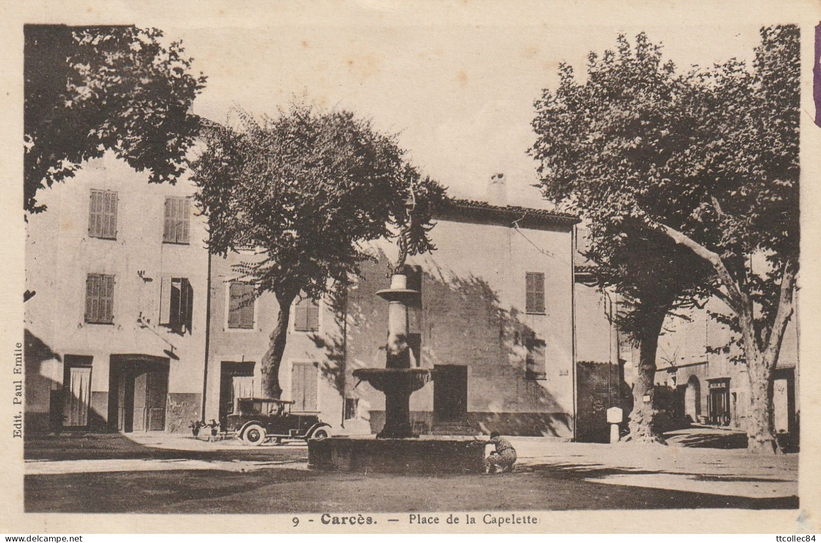 CPA-83-CARCES-Place De La Capelette - Carces