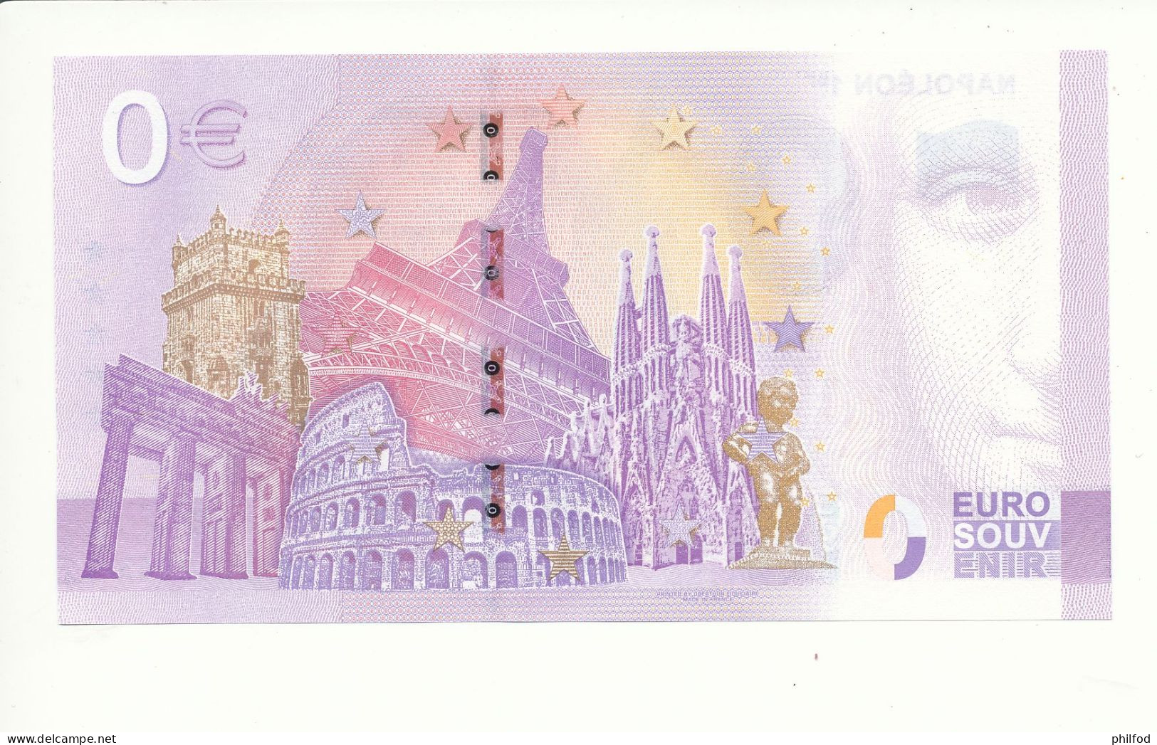 Billet Touristique 0 Euro - NAPOLÉON 1ER - UEAV - 2022-1 - N° 42063 - Billet épuisé - Altri & Non Classificati