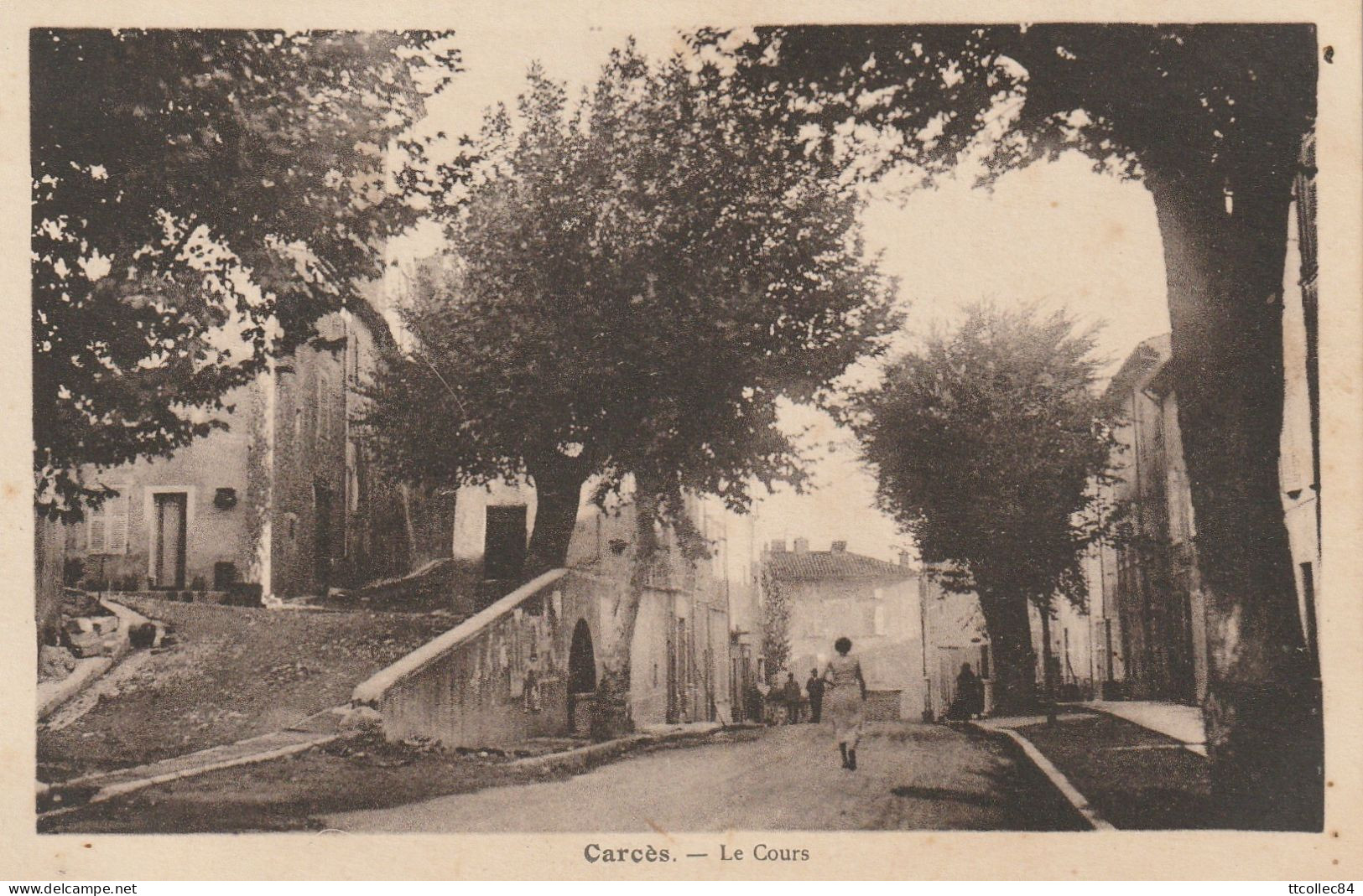 CPA-83-CARCES-Le Cours - Carces