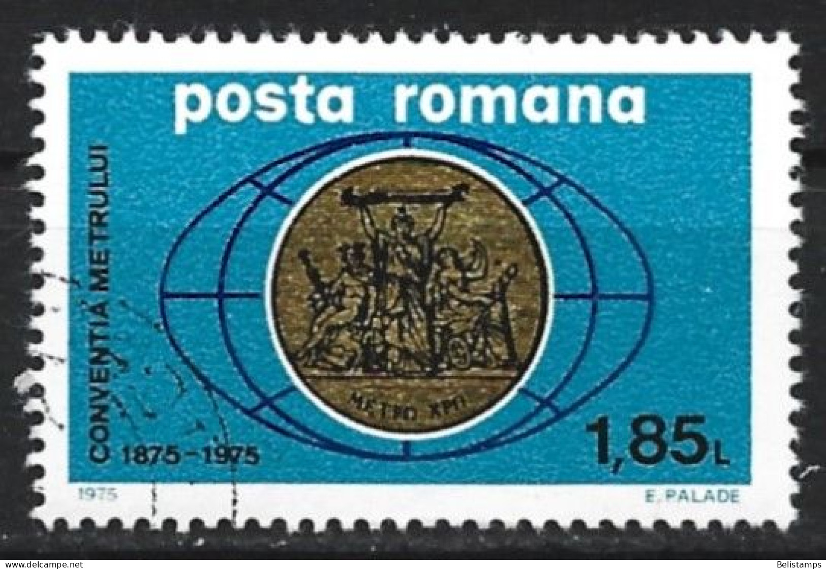 Romania 1975. Scott #2547 (U) Cent. Of Intl. Meter Convention, Paris  *Complete Issue* - Gebraucht