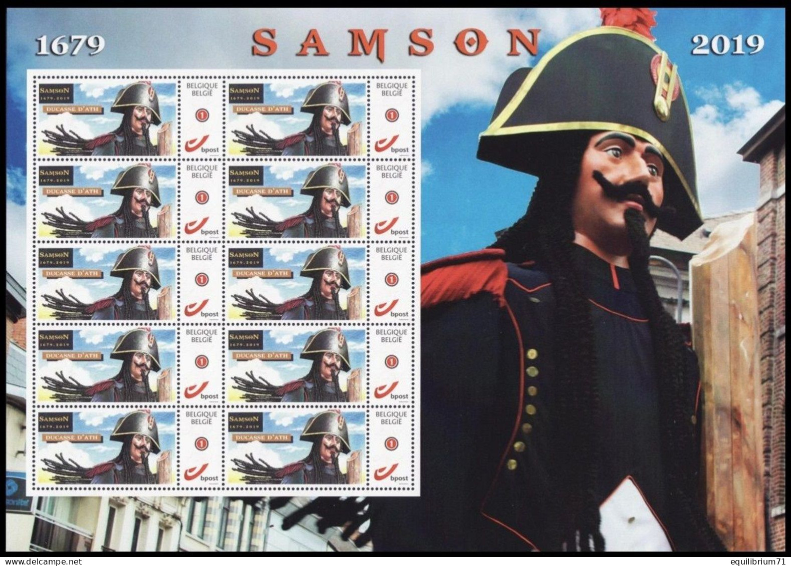 DUOSTAMP** / MYSTAMP** - Ducasse De Ath - 1679/2019 - Samson - Carnaval