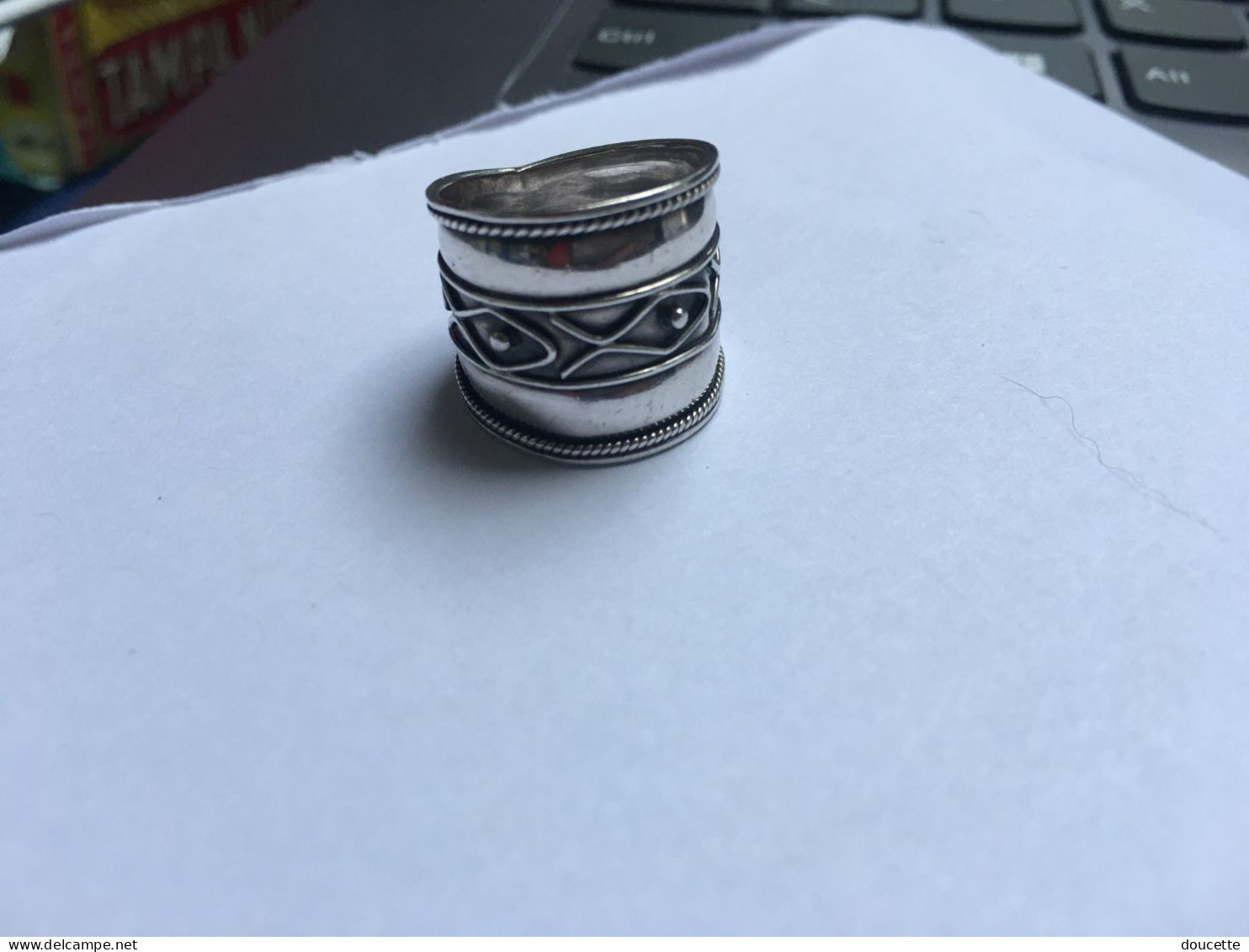 bague en argent massif taille :53