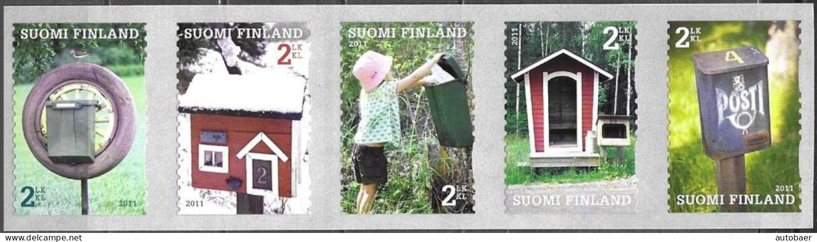 Finland Finnland Finlande Suomi 2011 Mail Boxes Mailboxes Mi.Nr. 2080-84 MNH ** Postfr. Neuf - Neufs