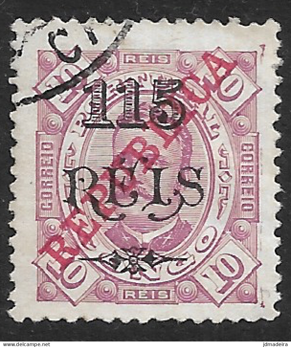 Portuguese Congo – 1915 King Carlos Overprinted REPUBLICA 115 Over 10 Réis Used Stamp - Portugiesisch-Kongo