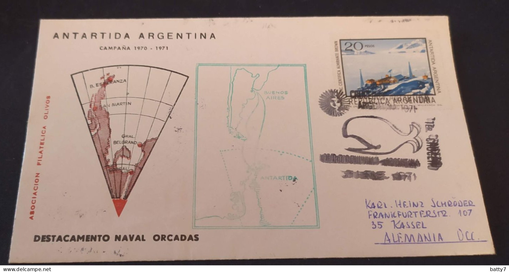 ANTARTIDE ARGENTINA 1971 - Autres & Non Classés