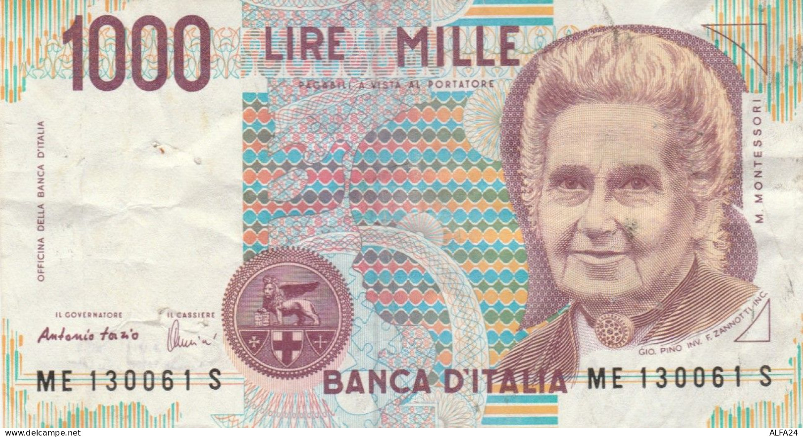 BANCONOTA ITALIA MONTESSORI 1000 VF (MK810 - 1000 Liras