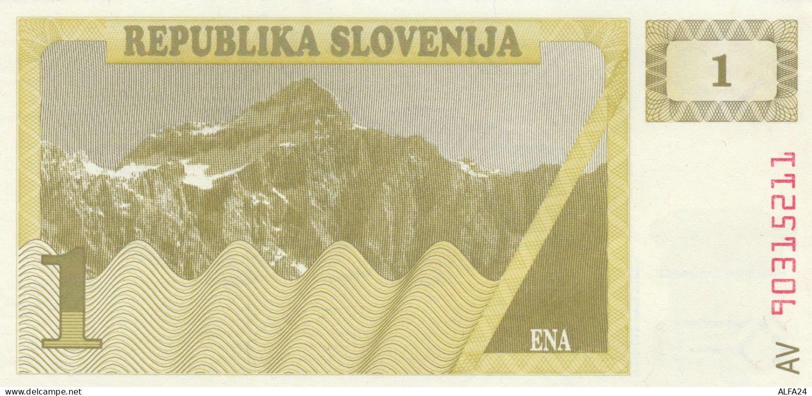 BANCONOTA SLOVENIA 1 UNC (MK744 - Slovénie
