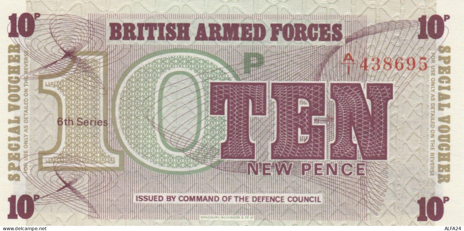 BANCONOTA BRITISH ARMED FORCE 10 UNC (MK728 - Fuerzas Armadas Británicas & Recibos Especiales