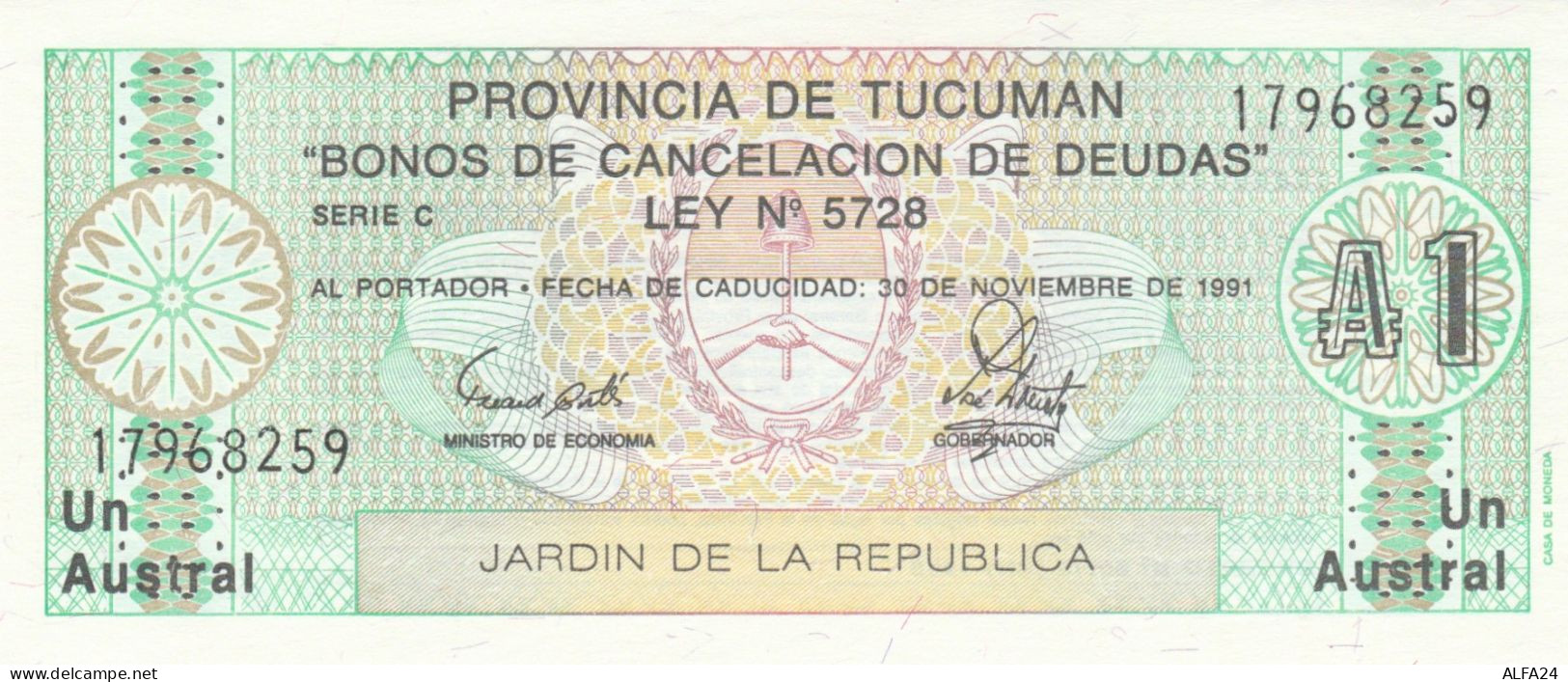 BANCONOTA ARGENTINA UNC (MK628 - Argentine