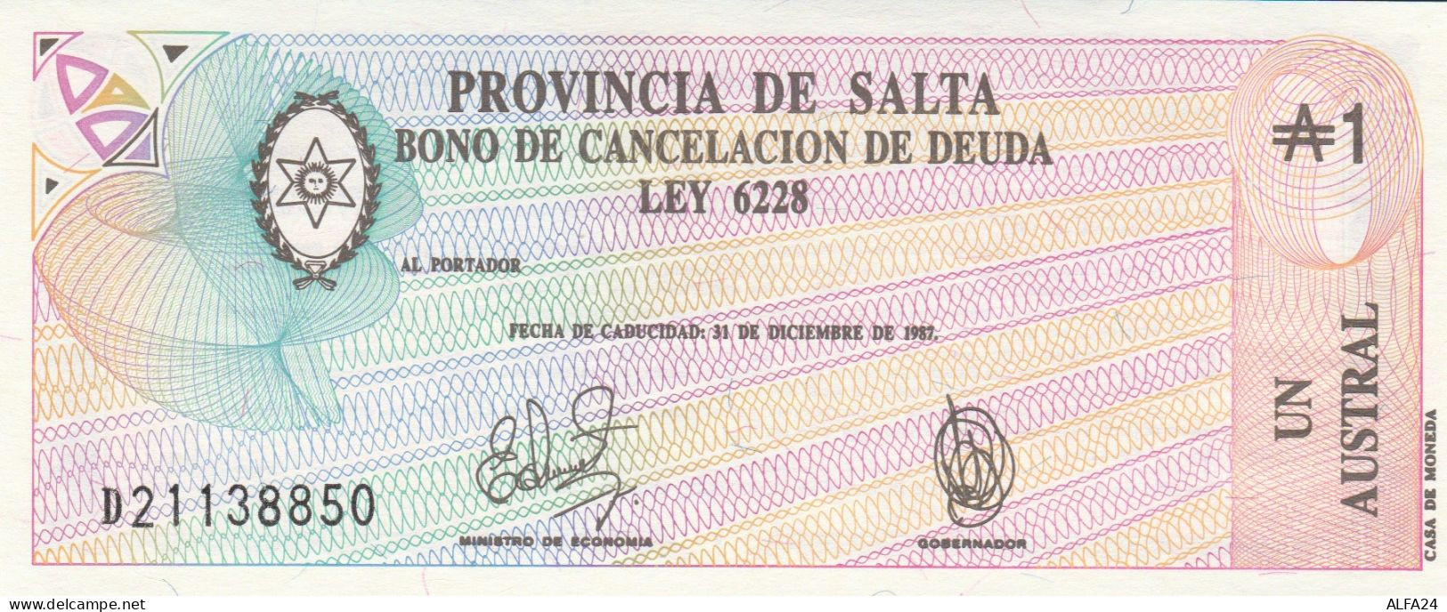 BANCONOTA ARGENTINA UNC (MK627 - Argentine