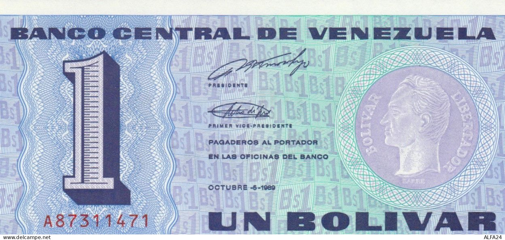 BANCONOTA VENEZUELA 1 UNC (MK574 - Venezuela