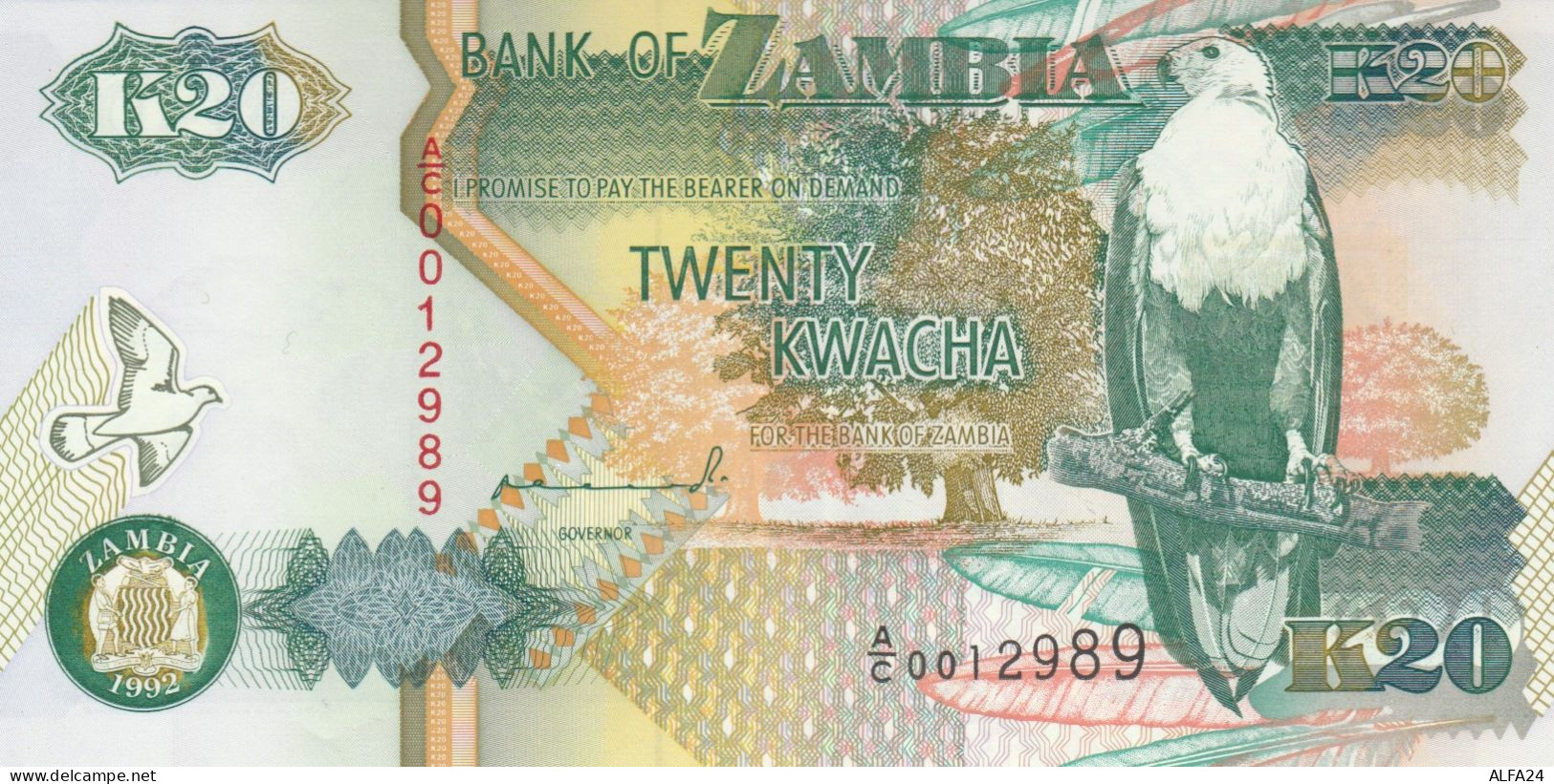 BANCONOTA ZAMBIA 20 UNC (MK367 - Zambia