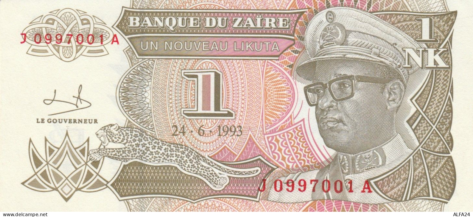 BANCONOTA ZAIRE 1 UNC (MK376 - Zaire