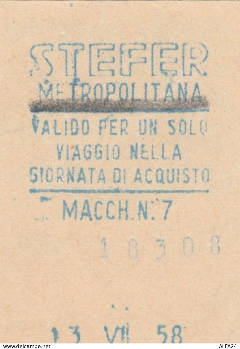 BIGLIETTO STEFER  MTEROPOLITANA (MK245 - Europe