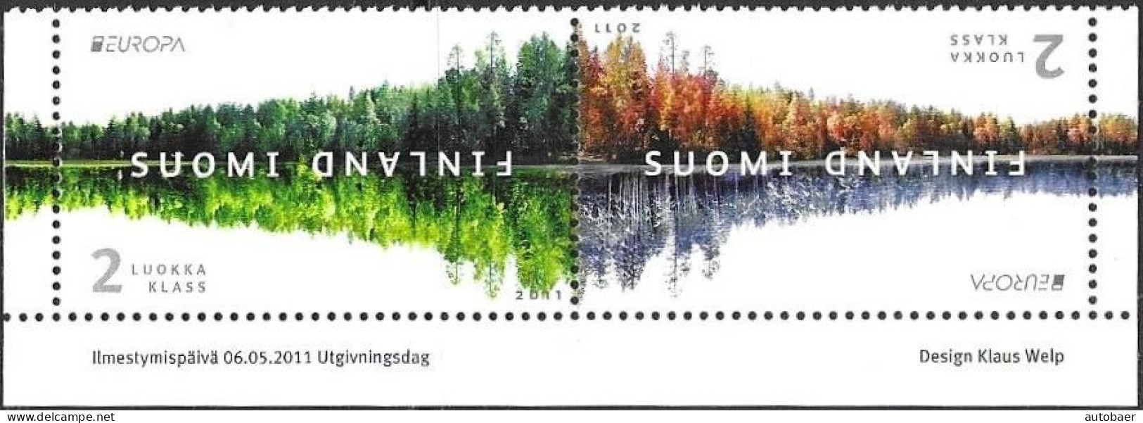 Finland Finnland Finlande Suomi 2011 Europa Cept Forest Wald Mi.Nr. 2109-10 MNH ** Postfr. Neuf - 2011