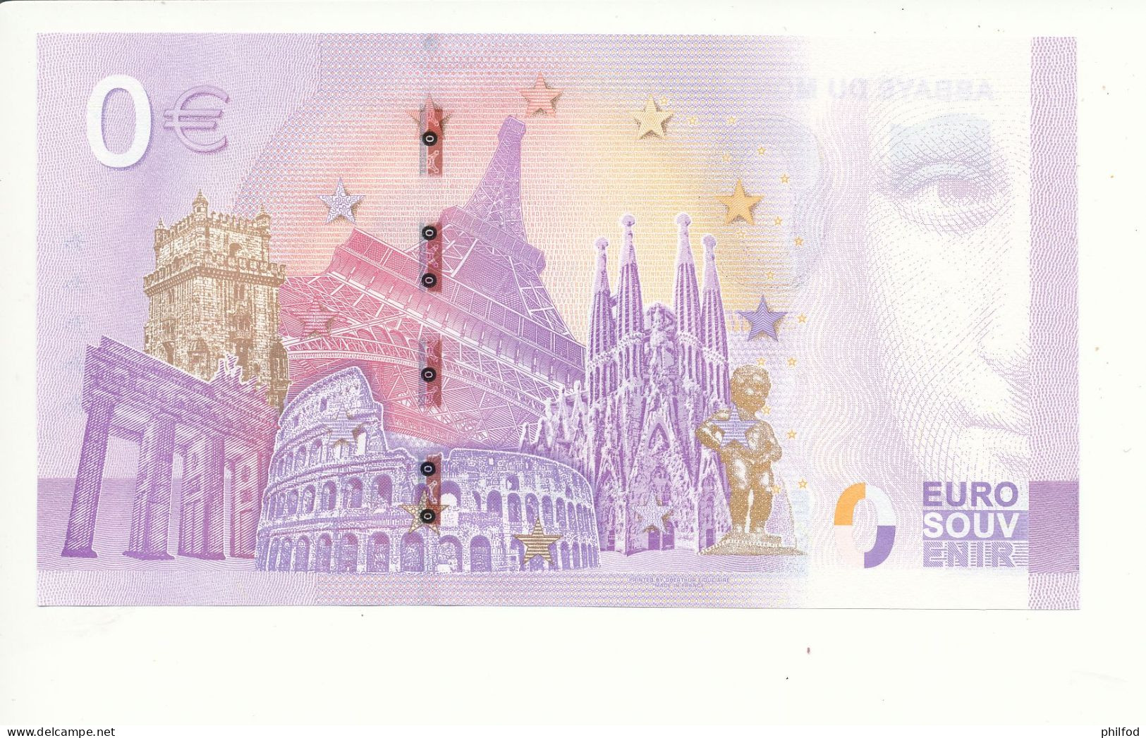 Billet Touristique 0 Euro - ABBAYE DU MONT-SAINT-MICHEL - UEBF - 2022-3 - N° 105784 - Sonstige & Ohne Zuordnung