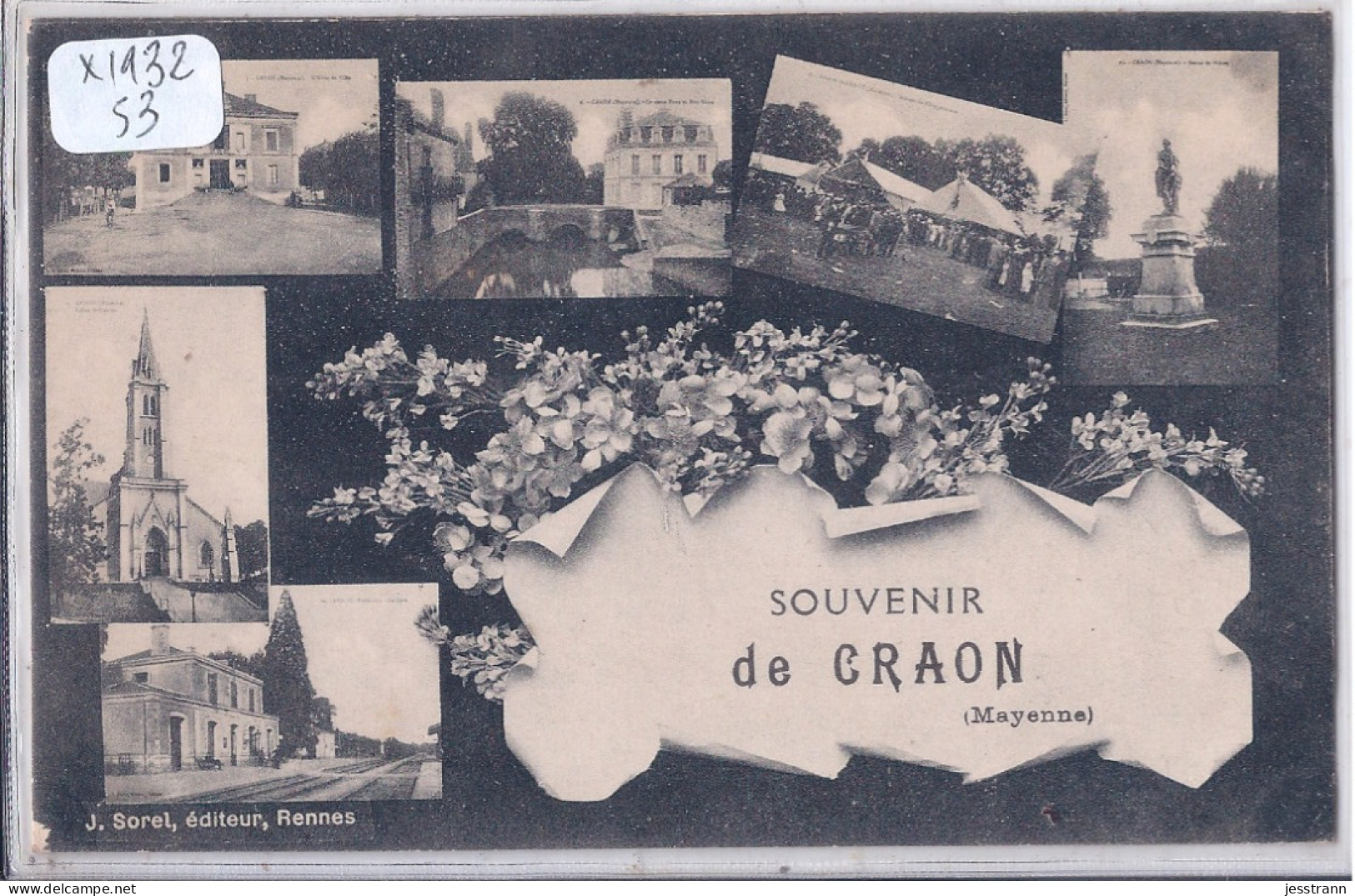 CRAON- SOUVENIR DE CRAON- JOLIE CARTE MULTI-VUES - Craon