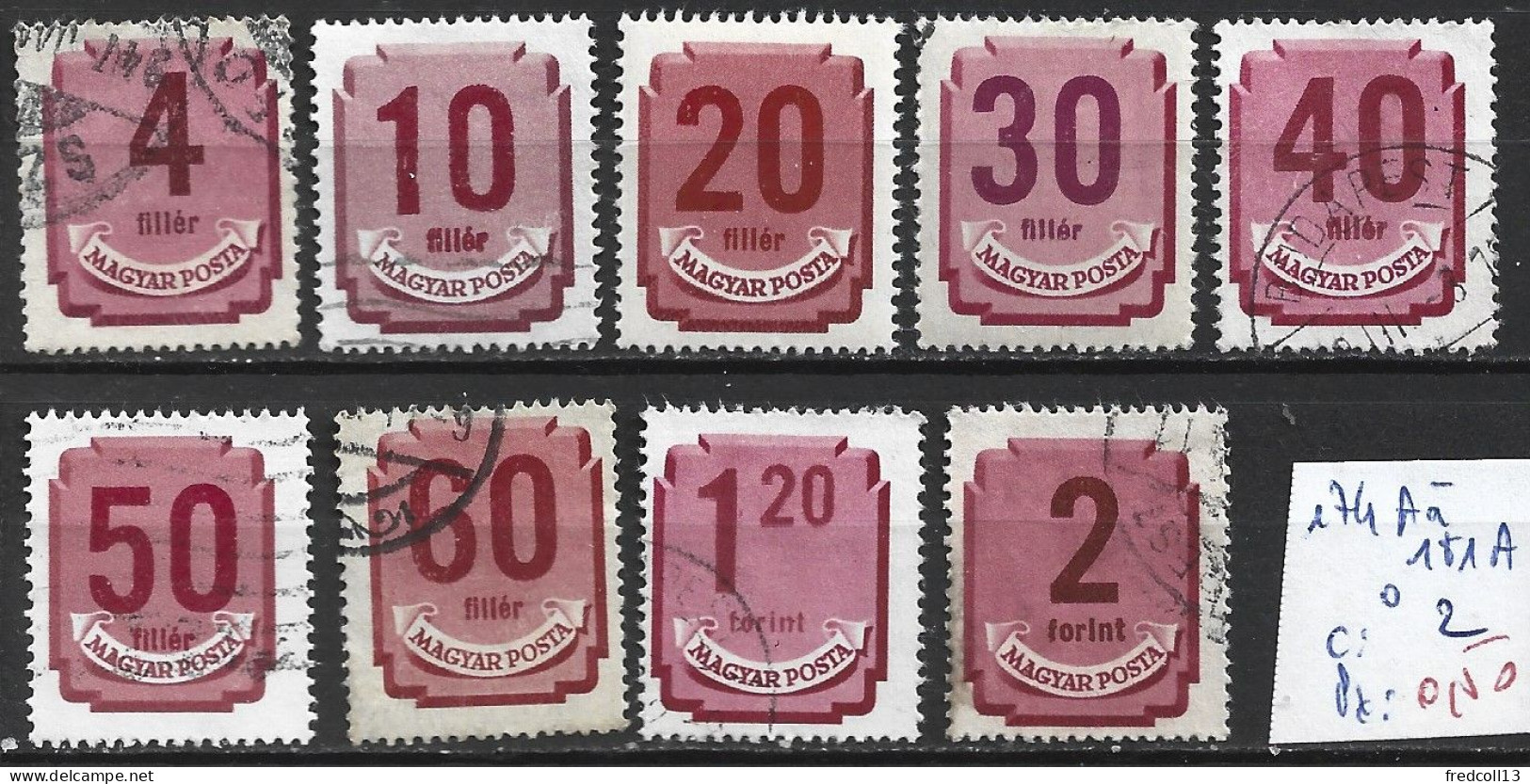 HONGRIE TAXE 174A à 81A Oblitérés Côte 2 € - Postage Due