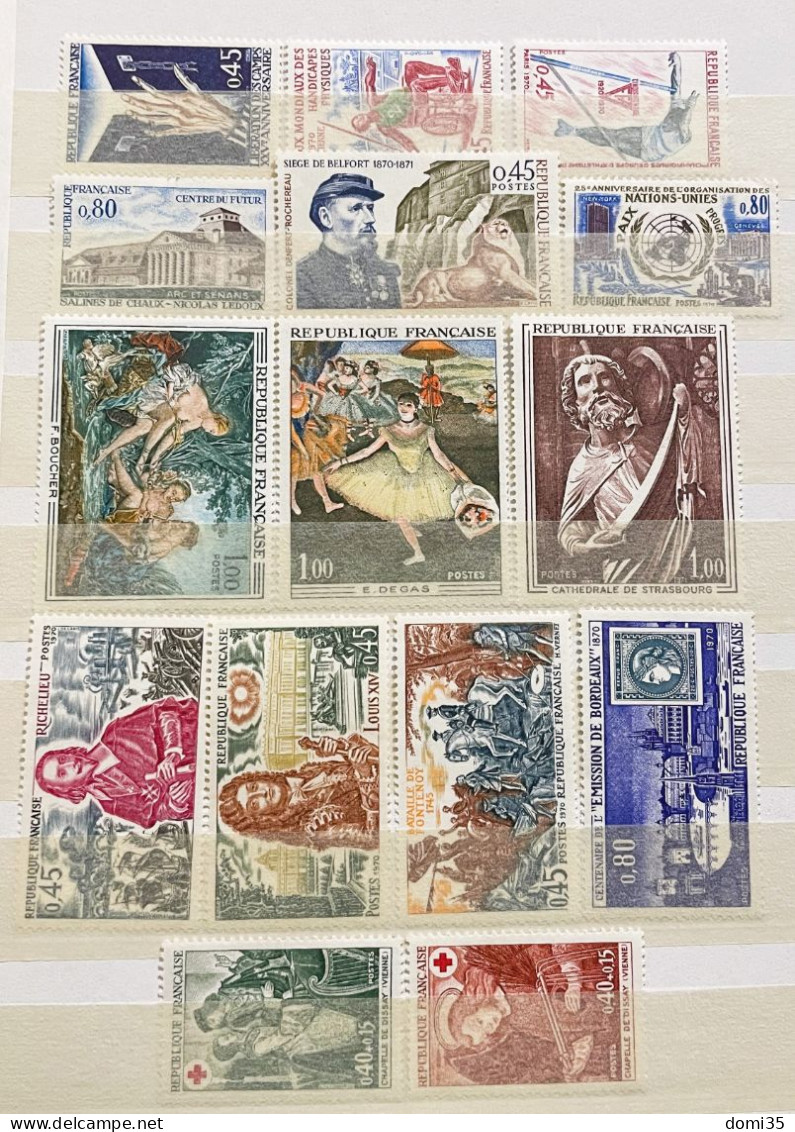 France 1970, Année Complète, Neufs, Très Beaux Timbres, 3 Photos Et Voir Description, Moins De 10 % De La Cote - 1970-1979